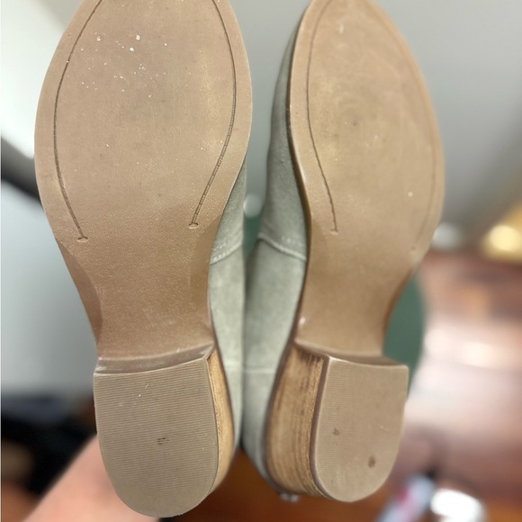 Light Tan/Gray Suede Ankle Boots - Picture 5 of 9